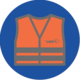 Warning vests are required in designated areas