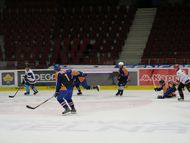 Foto während des Eishockey Cups