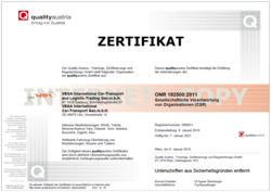 ONR 192500:2011 certificate from qualityaustria