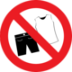 Shorts and sleeveless shirts are forbidden
